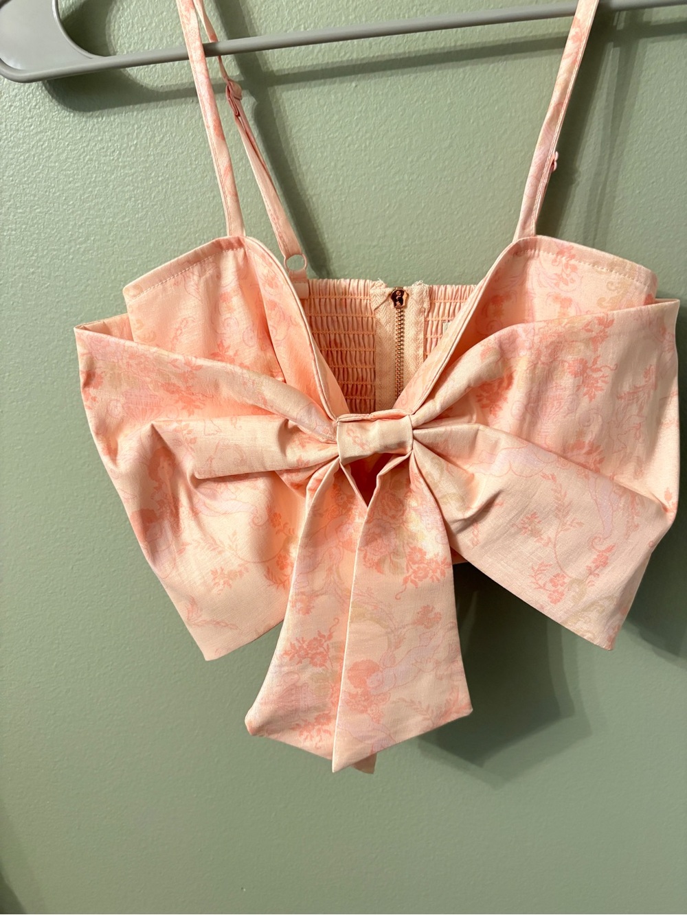 Floral Bow-Front Crop Top